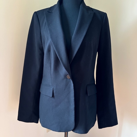 **CALVIN KLEIN* Black Long Sleeve Blazer Suit Jacket Size 8 - Picture 1 of 6